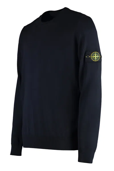 Stone Island Cotton Sweatshirt In Blue