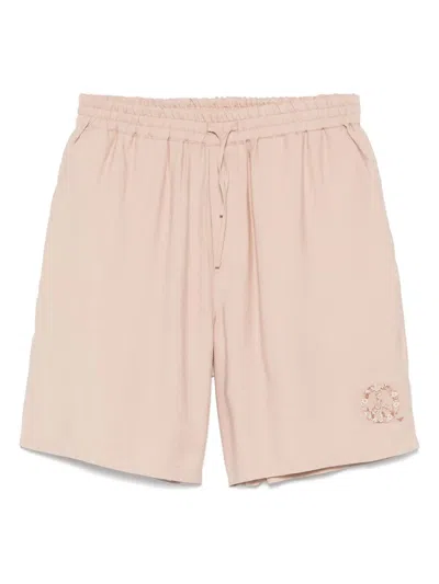 Emporio Armani Soft-touch Modal Bermuda Shorts With Peace-inspired Print