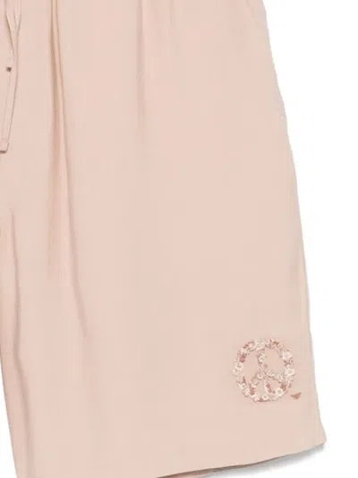 Emporio Armani Soft-touch Modal Bermuda Shorts With Peace-inspired Print