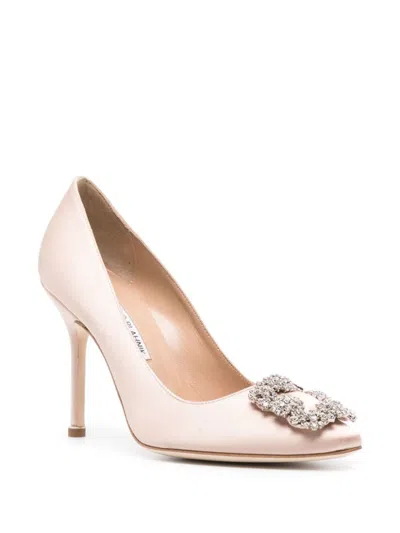 Manolo Blahnik Hangisi 105mm Satin High-heel Pumps
