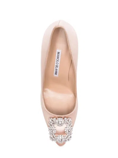 Manolo Blahnik Hangisi 105mm Satin High-heel Pumps