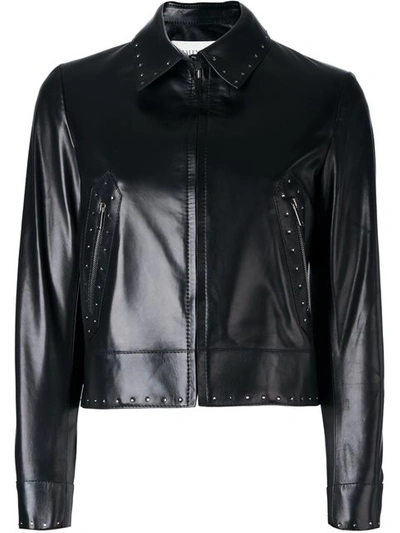 Valentino Studded Leather Biker Jacket, Black