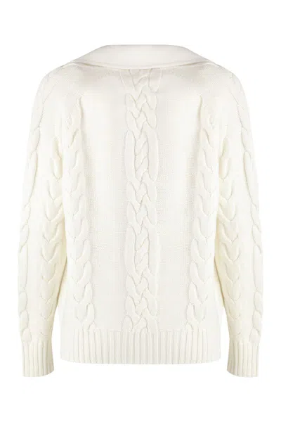Max Mara Micio Double-breasted Cable-knit Wool And Cashmere-blend Jacket