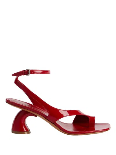 Shop Dries Van Noten Arched Heels Asymmetrical Sandals Shoes