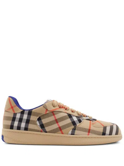 Burberry Checkered Low-top Padded Collar Sneakers
