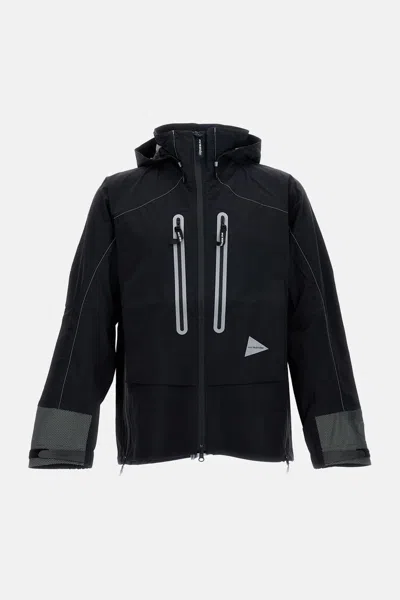And Wander Black Pertex Shield Waterproof Technical Jacket
