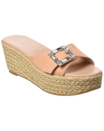 Stuart Weitzman June 75 Suede Wedge Slide In Pink
