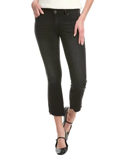 Cabi High-low Washed Black Crop Jean In Black