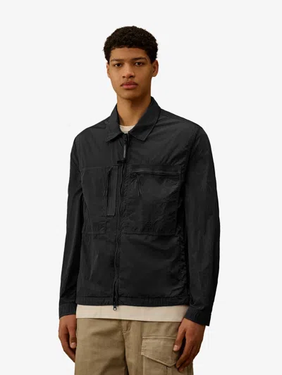 C.p. Company C.p.company Men Chrome-r Nylon Jacket In Black