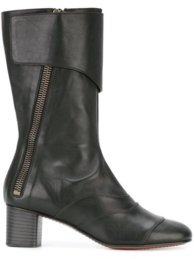 Chloé 'lexie' Mid-calf Boots In Black
