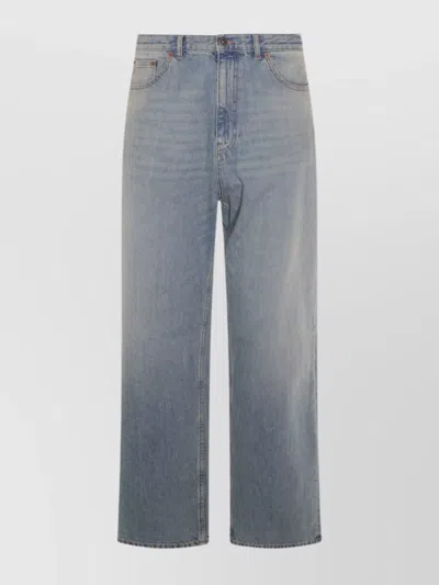 Valentino Stitched Belt Loops Straight Five-pocket Trousers