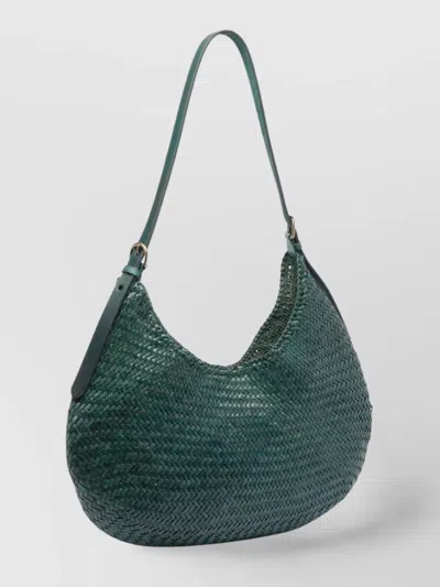 Dragon Diffusion Curved Woven Texture Shoulder Bag