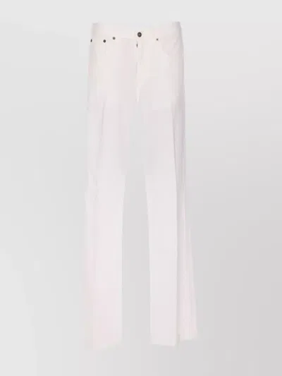 Dondup Jacklyn Trousers With Pockets And Loops In White