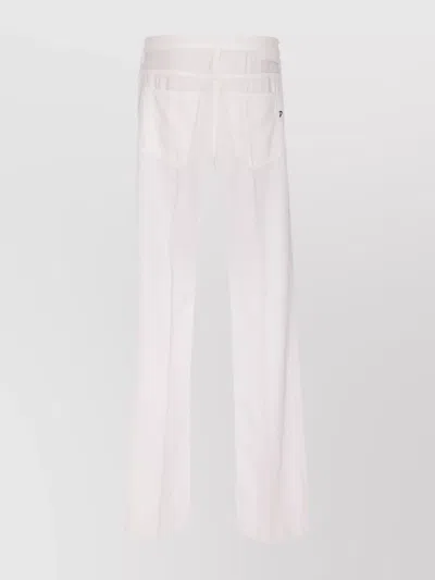 Dondup Jacklyn Trousers With Pockets And Loops In White