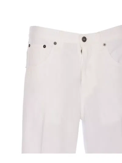 Dondup Jacklyn Trousers With Pockets And Loops In White