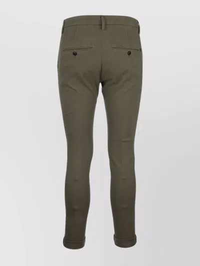 Dondup Trousers With Back Pockets And Rolled Cuffs