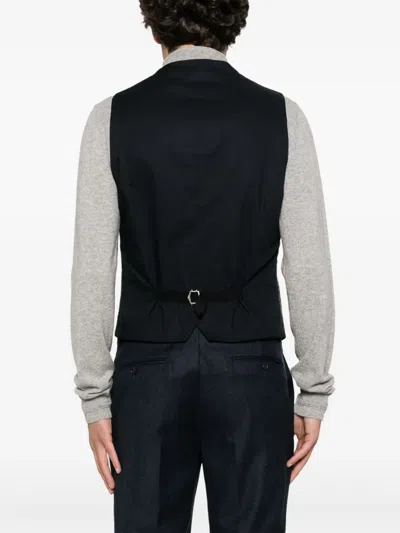 Tagliatore Single Breasted Vest In Black