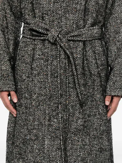 人字斜纹针织外套