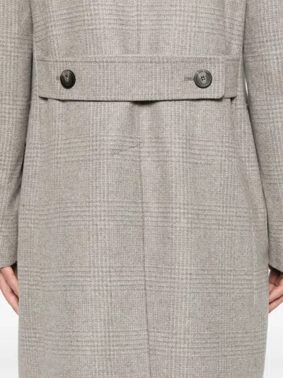 Tagliatore Double-breasted Herringbone-pattern Coat