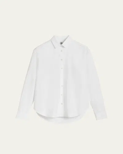Totême Signature Cotton Button-down Shirt In White