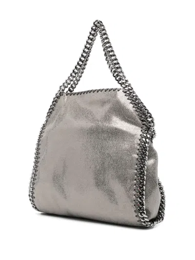 Stella Mccartney Falabella Micro Tote In Grey Polyester