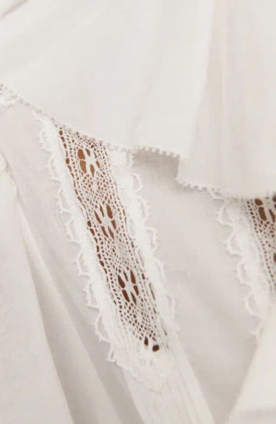 Reformation Perry Ruffle Accent Button-up Shirt