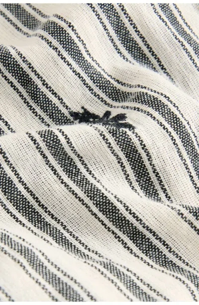 Next Embroidered Cotton Blend Drawstring Pants In Black