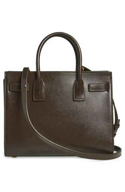 Saint Laurent Sac De Jour Baby Top-handle Bag In Smooth Leather In Brown