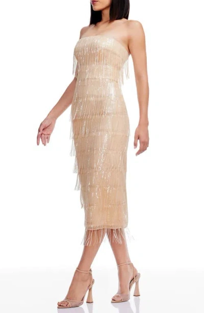 Dress The Population Women's Viviana Strapless Bodycon Dress In Neutral