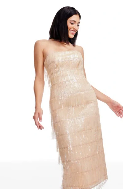 Dress The Population Women's Viviana Strapless Bodycon Dress In Neutral