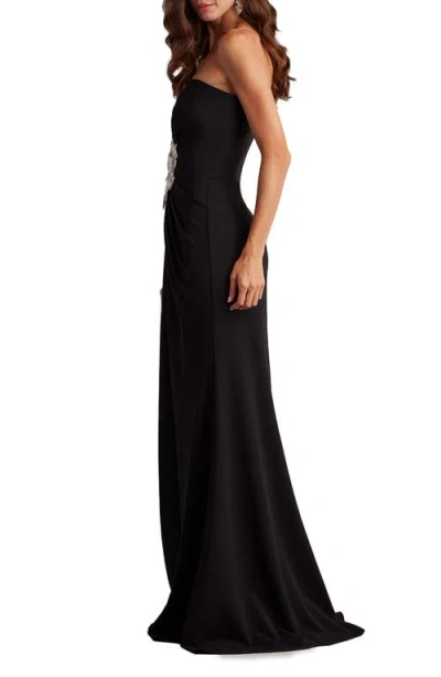 Tadashi Shoji Bos25324l Long Formal Slit Ruffle Evening Prom Dress
