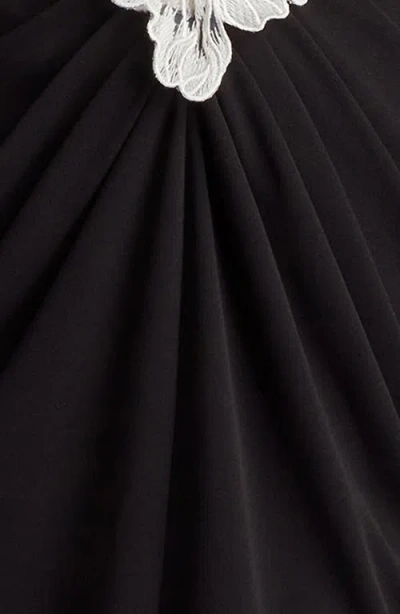 Tadashi Shoji Bos25324l Long Formal Slit Ruffle Evening Prom Dress