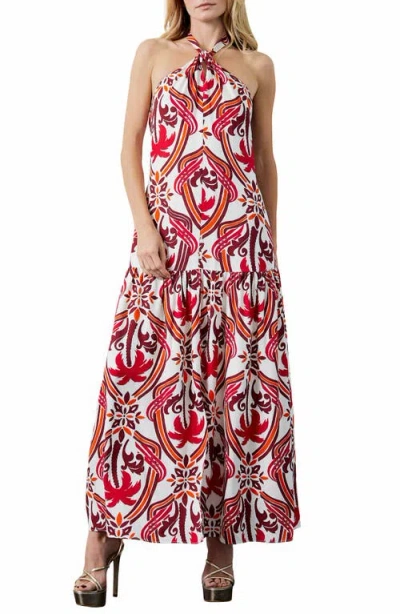 Ciebon Jordie Print Halter Maxi Dress