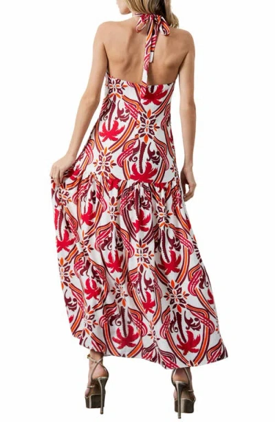 Ciebon Jordie Print Halter Maxi Dress