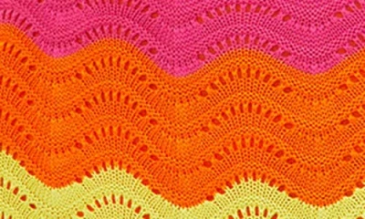 Beach Riot Bali Colorblock Wavy Stripe Cover-up Miniskirt In Multi