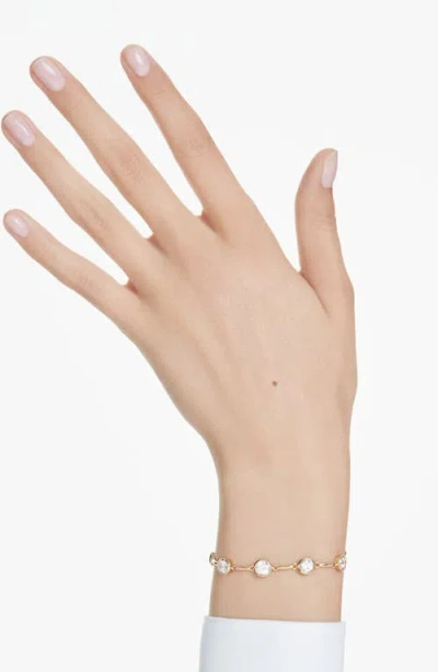 Swarovski Imber Mixed Round Cuts White Gold-tone Plated Tennis Bracelet In Multicolor