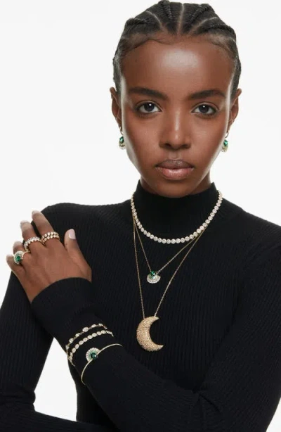 Swarovski Imber Mixed Round Cuts White Gold-tone Plated Tennis Bracelet In Multicolor