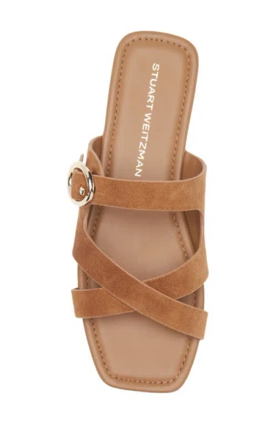 Stuart Weitzman Villa Suede Slide Sandals