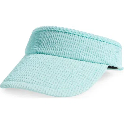 Lele Sadoughi Swimmer Bow Tie Visor In Sea Blue