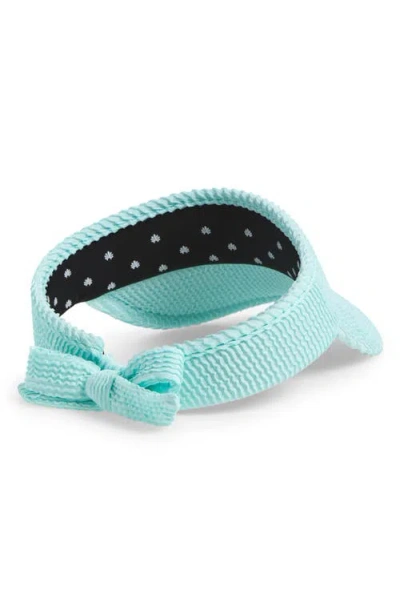 Lele Sadoughi Swimmer Bow Tie Visor In Sea Blue