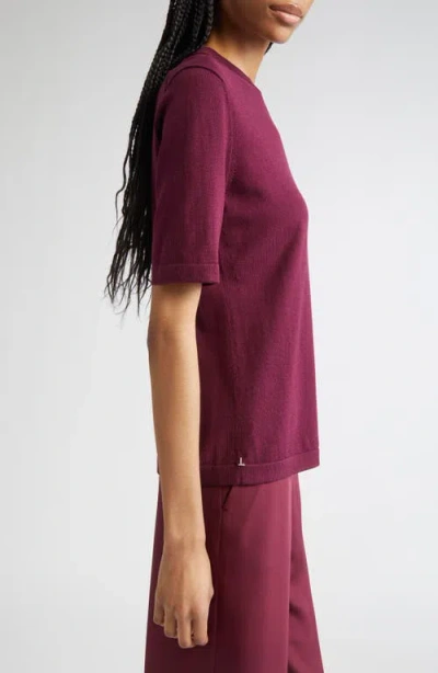 Lafayette 148 New York Cotton & Silk Sweater In Burgundy