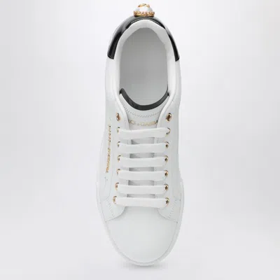 Dolce & Gabbana Dolce&gabbana White And Gold Low Sneakers