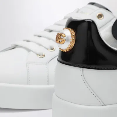 Dolce & Gabbana Dolce&gabbana White And Gold Low Sneakers
