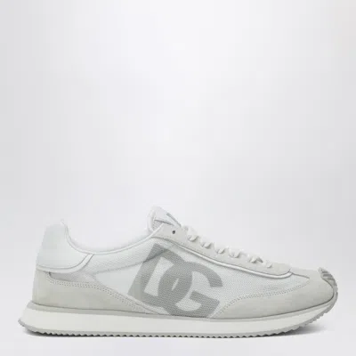Dolce & Gabbana Cushion Sneaker In Mixed Materials Color White