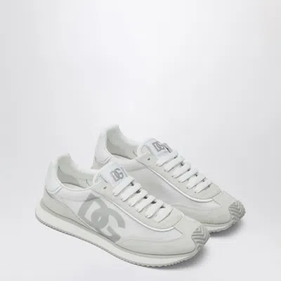 Dolce & Gabbana Cushion Sneaker In Mixed Materials Color White