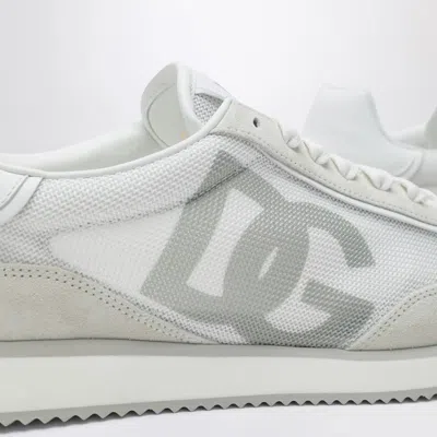 Dolce & Gabbana Cushion Sneaker In Mixed Materials Color White
