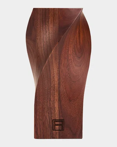 Assouline Walnut Twist Bookends In Brown