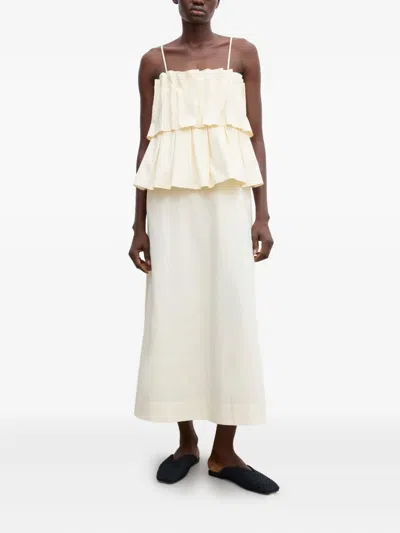 House Of Dagmar Sculpted Tube Dress In White