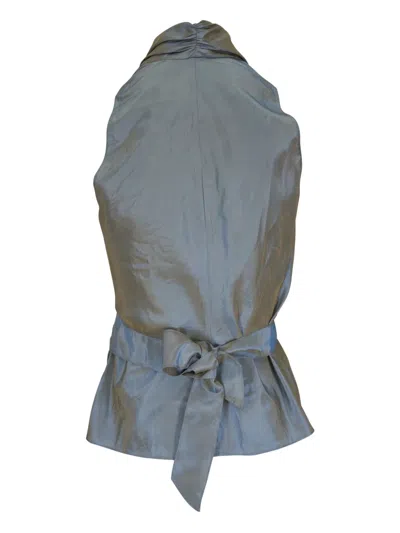 Peter Cohen Wrap-around Silk Top