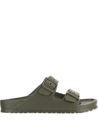 Birkenstock Mens Active Khaki Eva Arizona Double-strap Leather Sandals